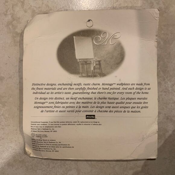 Montage Vintage Double Light Switch plate cover - Picture 2 of 2